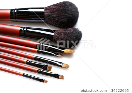 Professional makeup brushes with natural fur Professional makeup brushes with natural fur 34222695