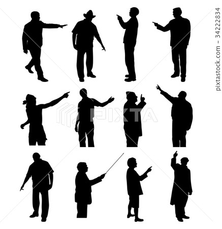 People pointing showing People pointing showing 34222834