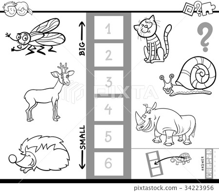 Download Biggest Animal Game Coloring Book For Kids Stock Illustration 34223956 Pixta