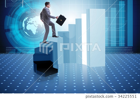 Career development with stairs in business concept Career development with stairs in business concept 34225551