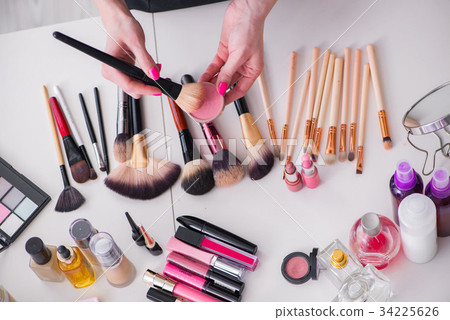 Collection of make up products displayed on the 34225626
