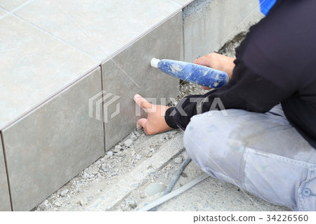 Construction work tiled 34226560