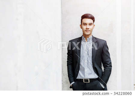 Portrait Smart Asian Businessman in Formal Suit Portrait Smart Asian Businessman in Formal Suit 34228060