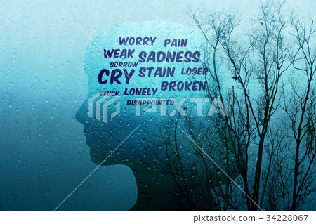 Sadness in Life Concept Sadness in Life Concept 34228067