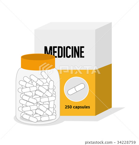 Medicine capsule image illustration (English) 34228759