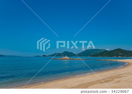 Shodoshima Togatazaki's sandy beach 34229067