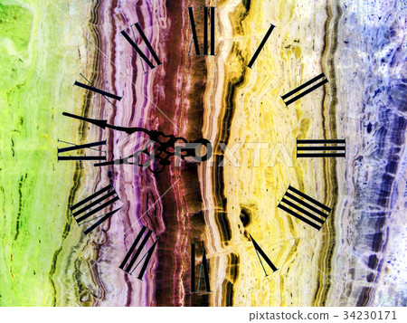 vintage luxury clock black text colorful marble 34230171