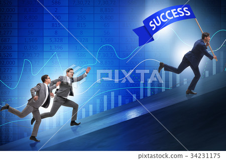 Businessman in success business concept 34231175