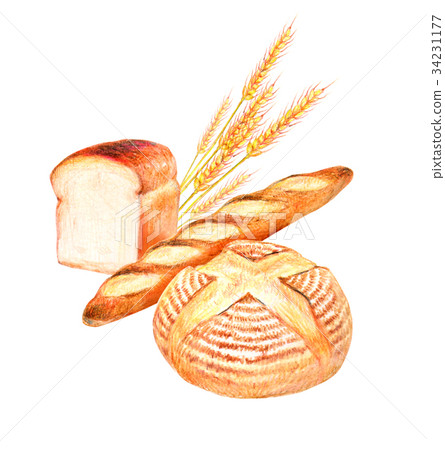 Bread set illustration Bread set illustration 34231177