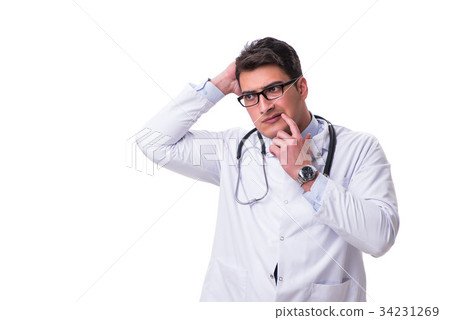 Young male doctor isolated on white background Young male doctor isolated on white background 34231269