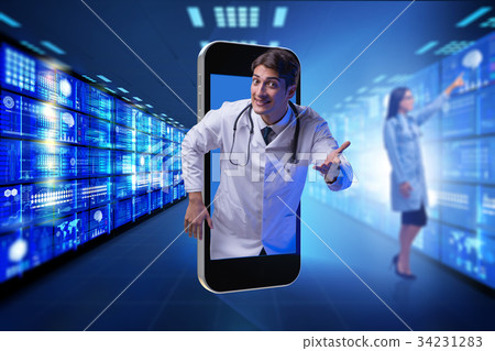 Doctor in telehealth medical concept Doctor in telehealth medical concept 34231283