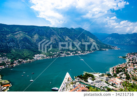 Magnificent view of Kotor Bay Montenegro 34231716