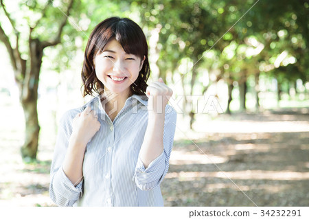 Business woman portrait female fresh green 34232291