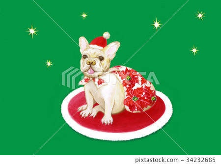 Santa's French Bulldog _ green back _ next 34232685