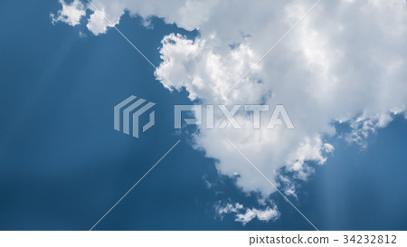 White fluffy clouds 34232812