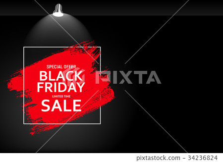 Black Friday Sale Banner Template. Vector 34236824