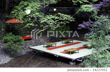 Kibo Kibune's riverbed restaurant 34237052