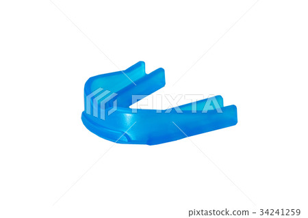Close-up isolated blue gum-shield 34241259