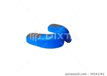 Close-up isolated blue gum-shield 34241262