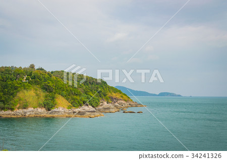Phromthep cape viewpoint with sunset sky 34241326