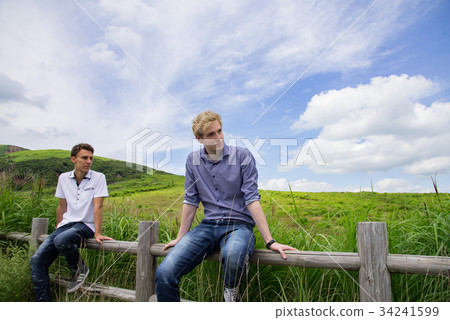 德國人在阿蘇觀光 德國人在阿蘇觀光 34241599