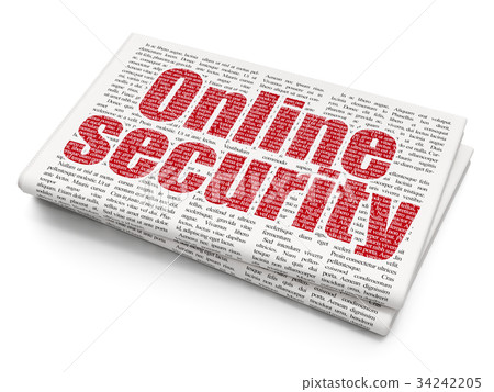 Protection concept: Online Security on Newspaper Protection concept: Online Security on Newspaper 34242205