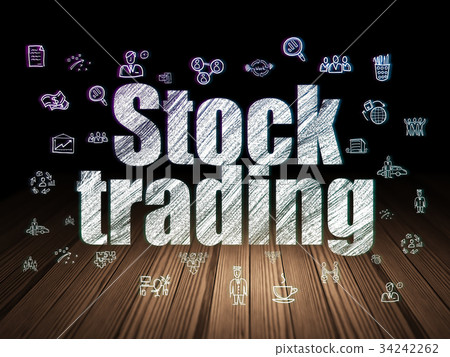 Business concept: Stock Trading in grunge dark Business concept: Stock Trading in grunge dark 34242262