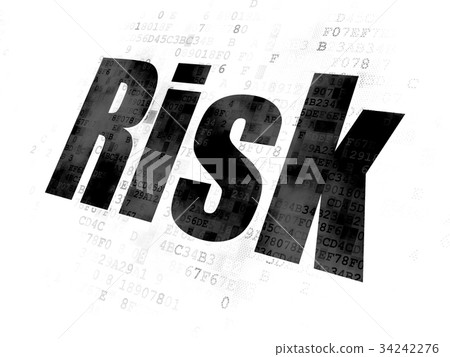 Finance concept: Risk on Digital background 34242276