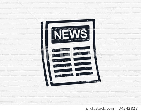 News concept: Newspaper on wall background News concept: Newspaper on wall background 34242828