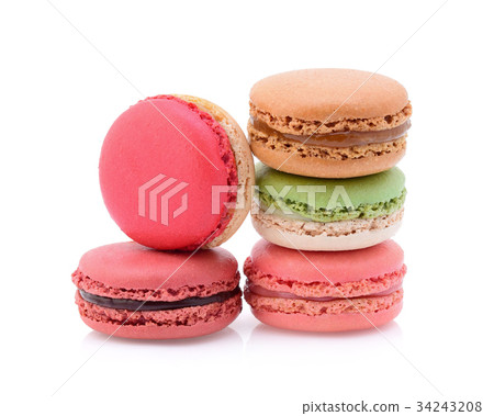 Sweet and colourful french macaroons or macaron  34243208