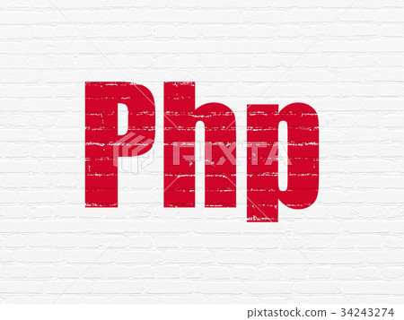 Software concept: Php on wall background 34243274