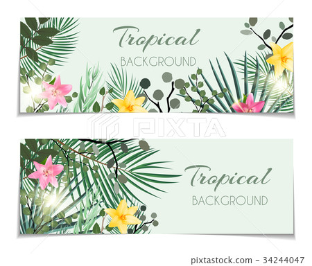 Abstract Natural Tropical Gift Voucher, Discount 34244047