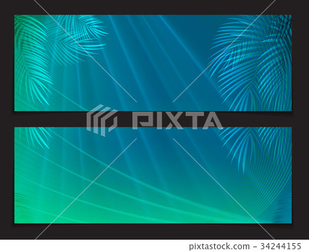 Palm Leaf Vector Background Illustration Palm Leaf Vector Background Illustration 34244155