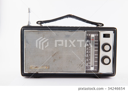 Old retro radio isolated on white background Old retro radio isolated on white background 34246654