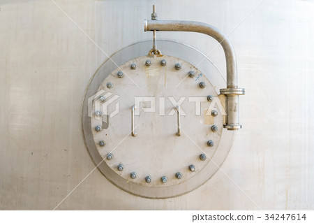 large steel manhole of a storage tank 34247614