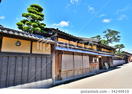 在松阪前長谷川議院附近的都市風景 34249919