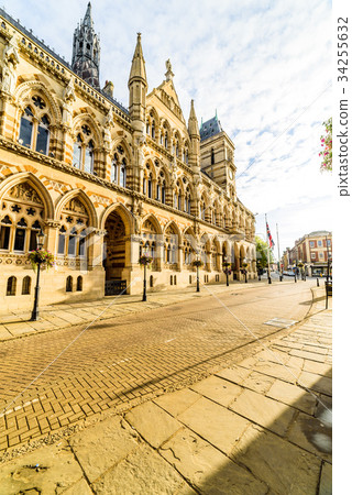 Gothic architecture of Northampton Guildhall 34255632