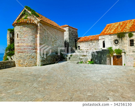 Ancient fortress standing near Adriatic sea. Budva Ancient fortress standing near Adriatic sea. Budva 34256130