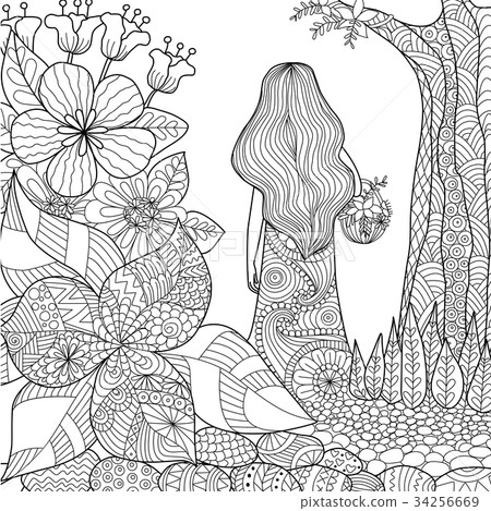 girl in the garden girl in the garden 34256669