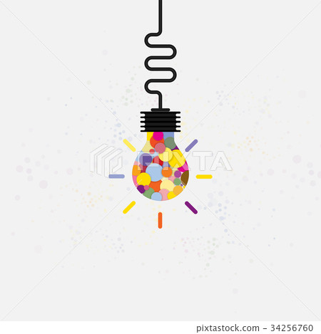 Creative bulb light idea abstract vector design Creative bulb light idea abstract vector design 34256760