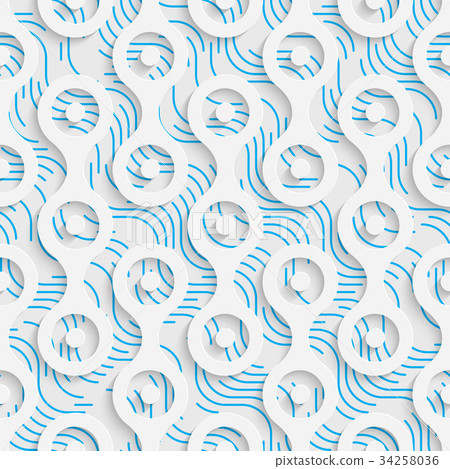 Seamless Damask Design. Futuristic Tile Pattern Seamless Damask Design. Futuristic Tile Pattern 34258036