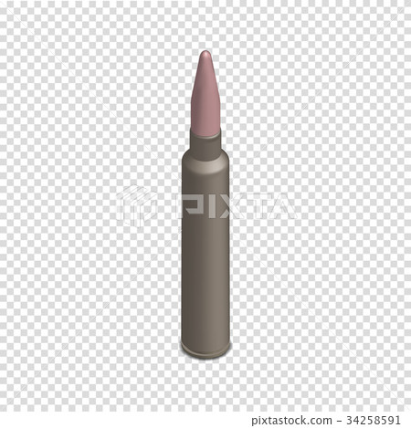 Photorealistic cartridge with a bullet  isometric 34258591