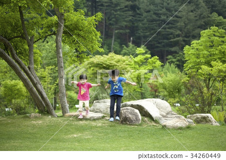 兒童，平和植物園，抱川，京畿道 34260449