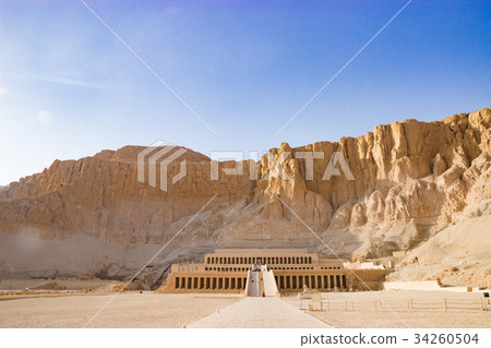 The ancient temple of Hatshepsut in Luxor, Egypt The ancient temple of Hatshepsut in Luxor, Egypt 34260504
