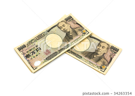 Ten thousands japanese yen bills 34263354