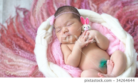 Little newborn baby girl in the Studio Little newborn baby girl in the Studio 34264644
