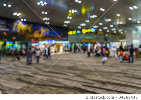 Bokeh abstract background of the departure hall 34265438