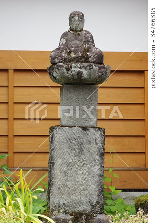 信州的文化遺產石獅守谷的學徒Shibutsu-Ban-Kan-Yon形象的澀谷Fujibei全長肖像視圖（Kijoue Matsumachi，Tamarin-in，長野縣） 34266385