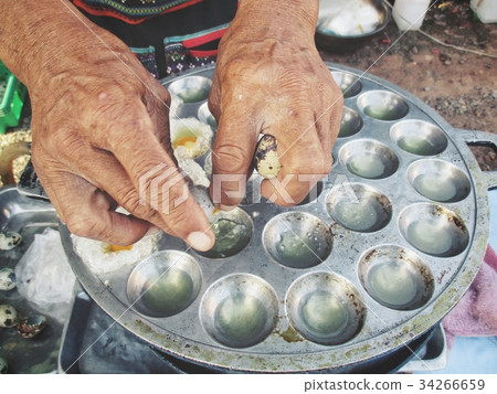 Fried quail eggs Vietnamese food Fried quail eggs Vietnamese food 34266659