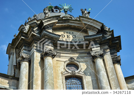 Facade of Dominican Cathedral, religion Facade of Dominican Cathedral, religion 34267118